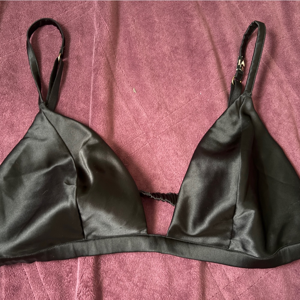 Victoria's Secret Black Satin Bra